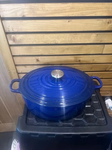 Cast iron blue casserole dish - cast,