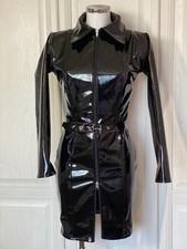 Misfitz blk PVC collared mini