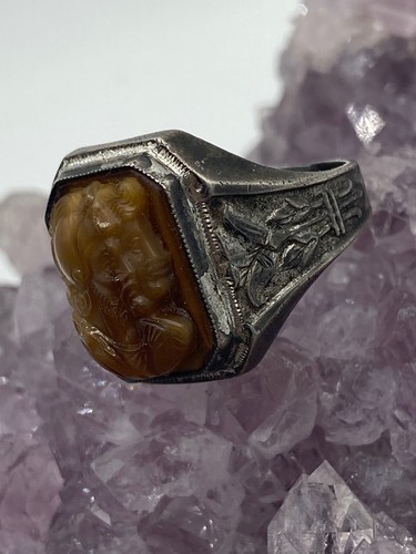 Vintage goldstone cameo - goldstone,