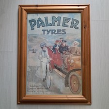 FRAMED PALMER TYRES ADVERT ROBERT OPIE MUSEUM OF ADVERTISING PRINT.