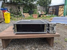 3U 19" Rack Heavy Duty Flightcase Black 480mm Deep with Mid Rails