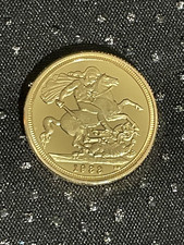 -George V Sovereign  Fantasy Coin Dated 1933  Gold Toned