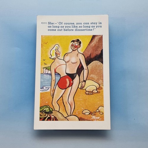 Comic postcard c1965 blonde - postcard,