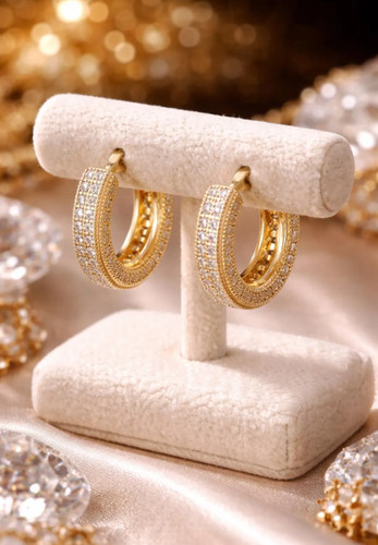 Moissanite huggie hoop - moissanite,