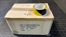 24 x Reflective Hazard Tape 50mm x 33m Black & Yellow Adhesive Barrier Tape