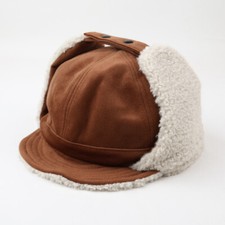 Ladies Thick Corduroy Trapper Hat Earflap Warm Lined Russian Cap Winter Vintage