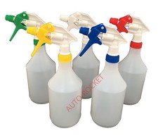 5 x Trigger Spray Bottles 750ml, Amazon Multi Colour chemical resistant heads