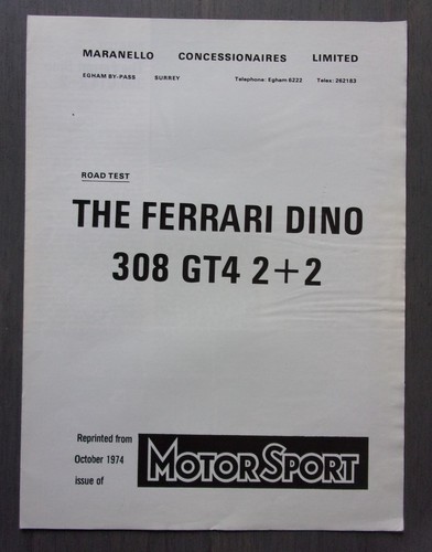 Ferrari 308 gt4 dino orig - ferrari, 2+2