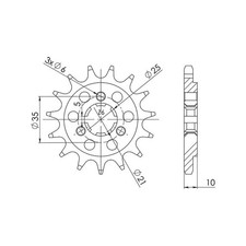 SGR PINION S AC P525-D15 FIT