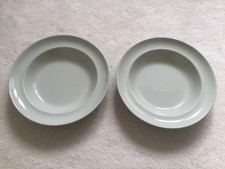 2 x Spode Flemish Green Rimmed