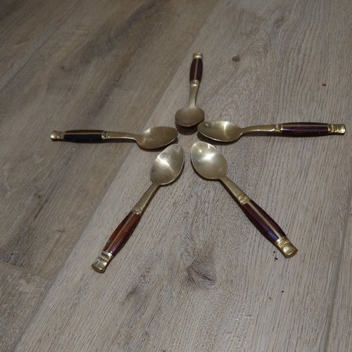 Brass tea spoons - brass, with