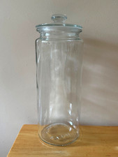 IKEA VARDAGEN kitchen storage jar with lid, clear glass, 1.8 L