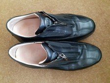 UNUSUAL BLACK CESARE PACIOTTI "4US"CASUAL /SMART ZIPPED SPORT SHOES -SZ 7UK
