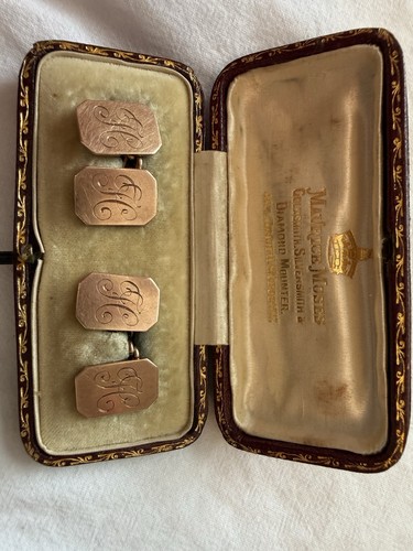 9ct gold cufflinks pair - 9ct,