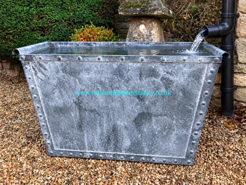 Galvanised metal trough - ,
