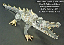 LARGE Glass CROCODILE