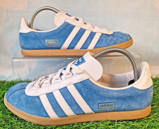 2013 ADIDAS ORIGINALS TRIMM STAR BLUEBIRD TRAINERS SIZE 9 BLUE SUEDE WHITE TRIM