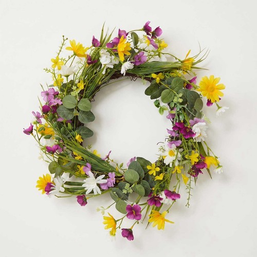 Artificial spring door wreath - artificial,