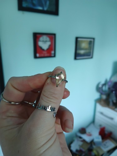 Citrine ring adjustable - adjustable, 925
