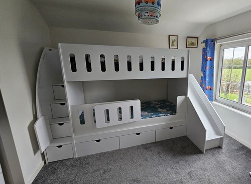 Bunk bed with slide - bed,