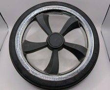 Replacement Rear Wheel | BabyStyle Oyster 3 | Black And Chrome Pushchair Spare