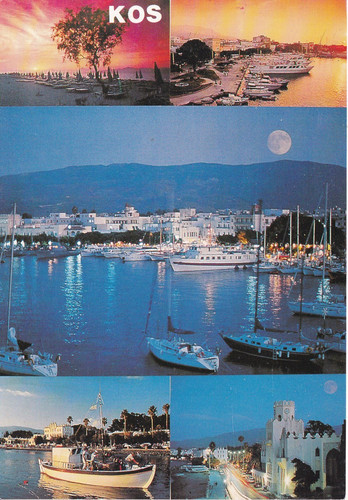 Kos greece multiview postcard - kos,