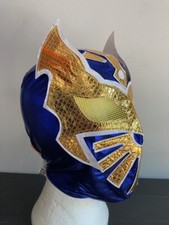 Sin Cara style Mexican Wrestling Mask BLUE Lucha Libre Luchador ZIP Child Sized