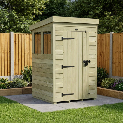 Pent shed single - door,