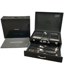 Alessandro Messina 72pc 24ct gold plated 18/10 Stainless Steel 12 place £269 RRP