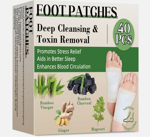 40pcs natural detox foot - natural,