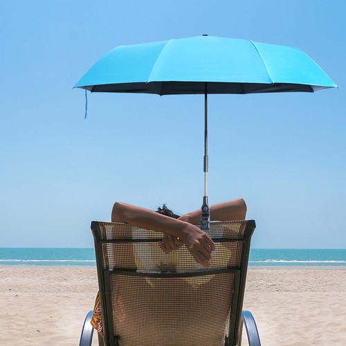 Beach chair umbrella with - chair,