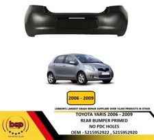 TOYOTA YARIS 2006 – 2009  REAR BUMPER BLACK BRAND NEW  INSURANCE APPROVED 