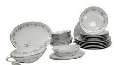 Noritake 24 Piece Dinner Set 6214 Wellesley Design Pat 196310