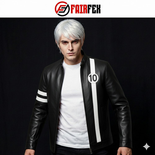 Ben black leather jacket - black,