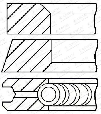 Piston ring set - , 08-432407-00