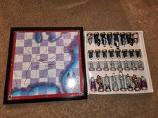 Vintage American Civil War Chess Set Complete with Battle Map Board
