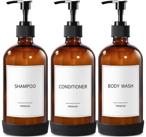 Glass shampoo and conditioner - glass,
