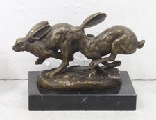 Two Running Hares - Solid