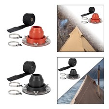 Tent Stove Jack Fireproof Protection Rings for Yurt Travel Stove Wood Burner