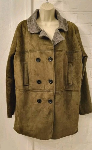 Ladies faux sheepskin coat - sheepskin,