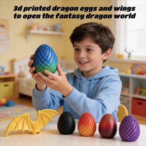 Twisted dragon egg printed - twisted, 3d