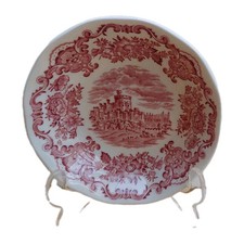 Vintage Unicorn Tableware Red/ Pink & White Small Bowl Windsor Castle 12.5cm Dia