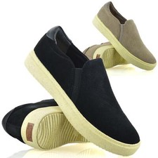 Womens Dr Scholls Leather Memory Foam Slip On Casual Walking Trainers Shoes Size