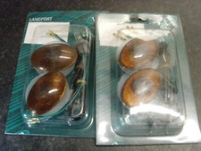   2 SETS Universal Fairing Indicators/Side Marker Lights  Oval SMOKED LENS 12v 