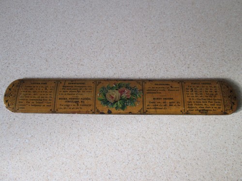 Antique postal ruler - ruler, paper