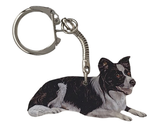 Border collie keyring - collie,