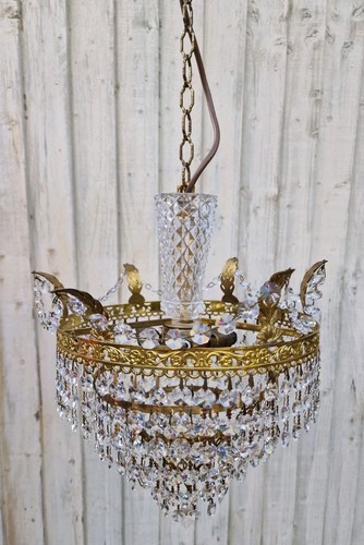 Vintage gold plated crystal - plated,