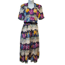 Vintage 40s Rayon Dress Tea