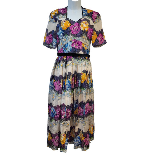 Vintage 40s rayon dress - 40s,