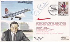 TP12b. B Trubshaw Flown Concorde Signed Capt P P Baker Concorde Pilot.